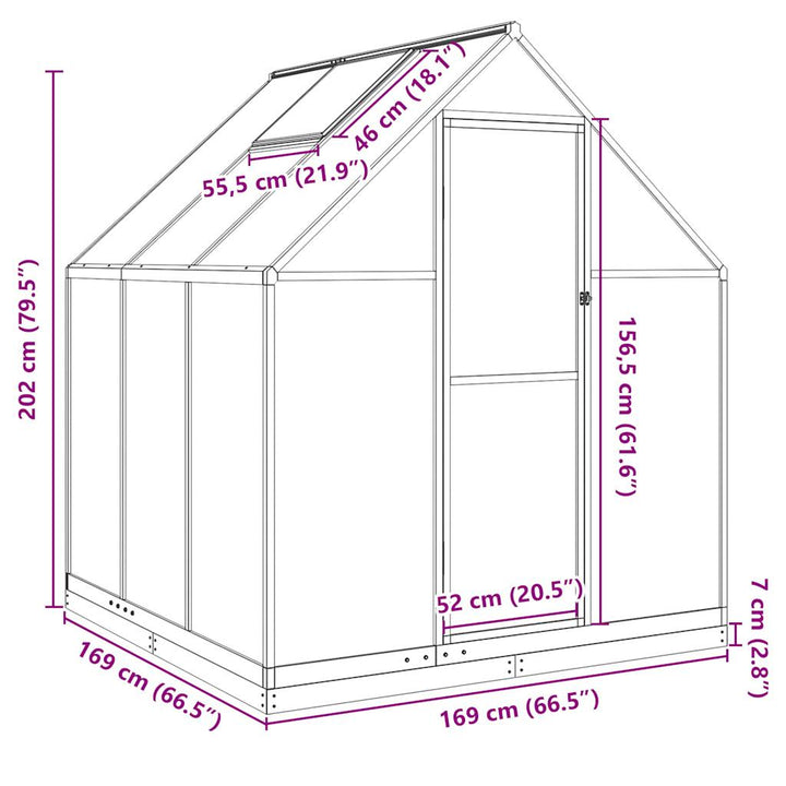 Växthus Med Ram Aluminium