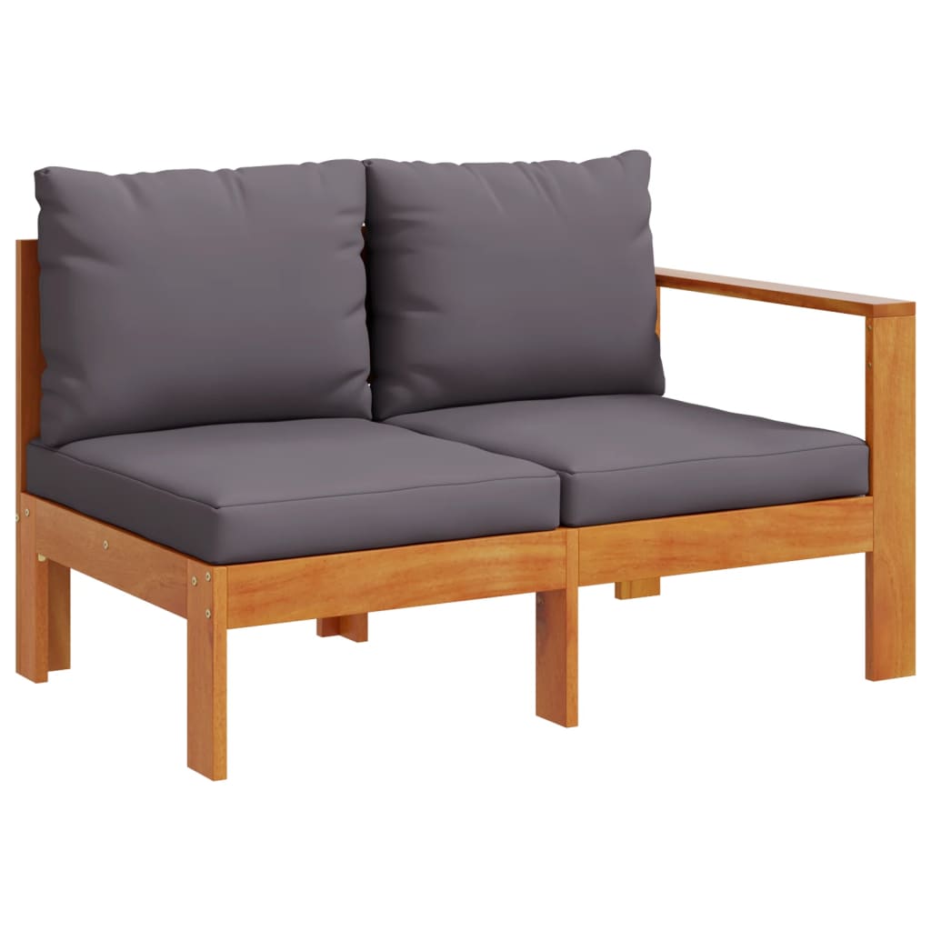 Loungeset Med Dynor 4 Delar Massivt Akaciaträ