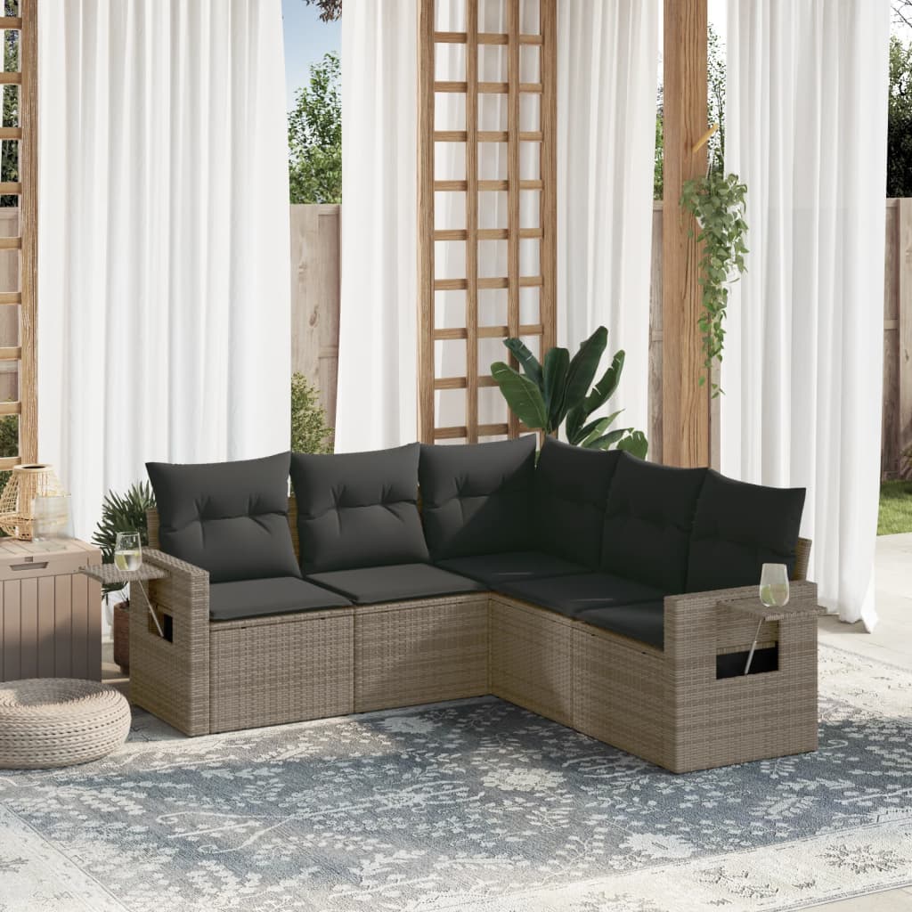 Loungegrupp Med Dynor 6 Delar Konstrotting