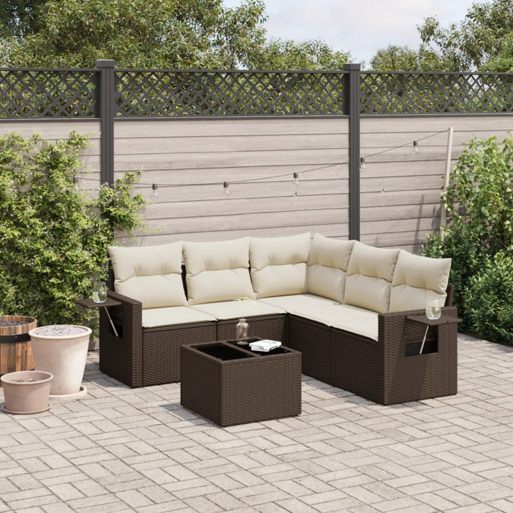 Loungegrupp Med Dynor 6 Delar Konstrotting