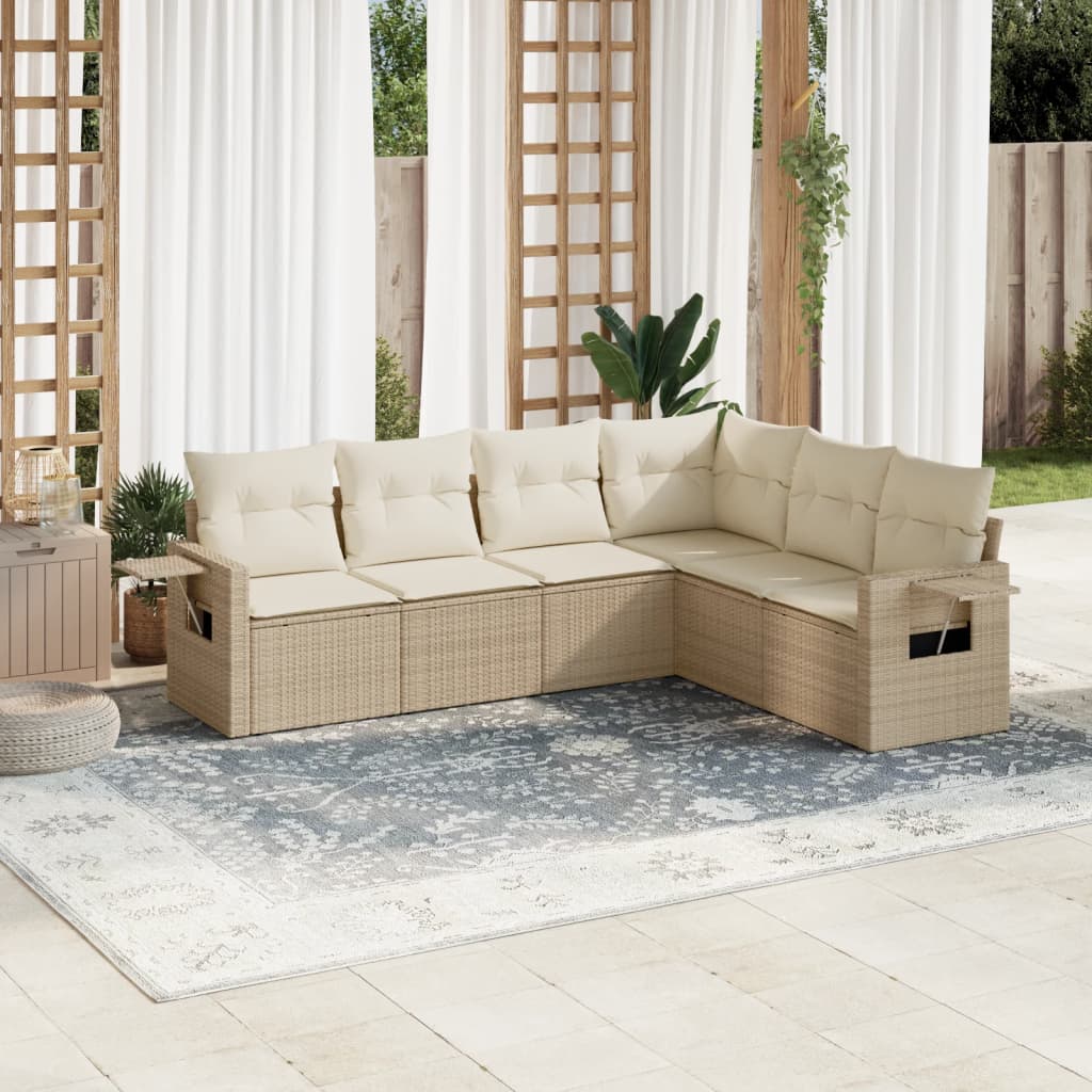 Loungegrupp Med Dynor 6 Delar Konstrotting