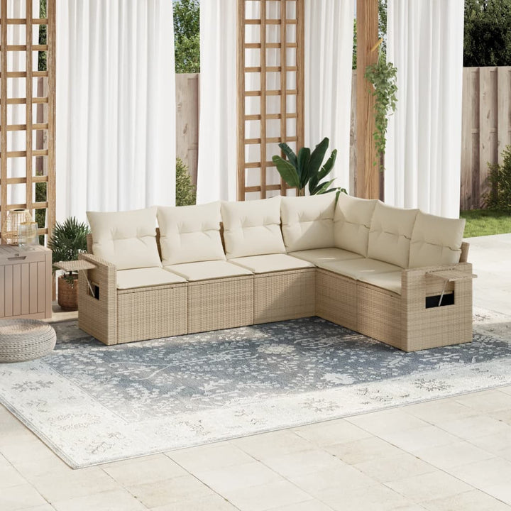 Loungegrupp Med Dynor 6 Delar Konstrotting
