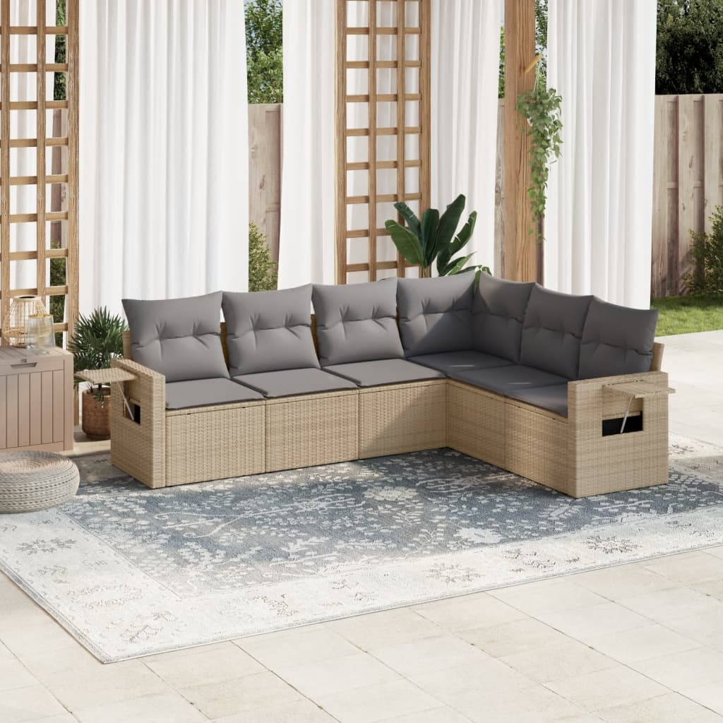Loungegrupp Med Dynor 6 Delar Konstrotting