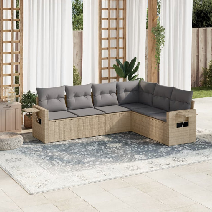 Loungegrupp Med Dynor 6 Delar Konstrotting