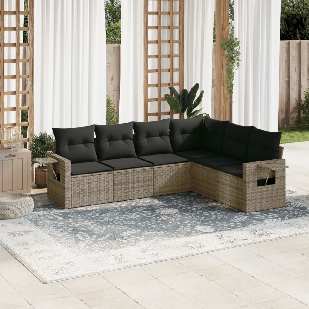 Loungegrupp Med Dynor 6 Delar Konstrotting