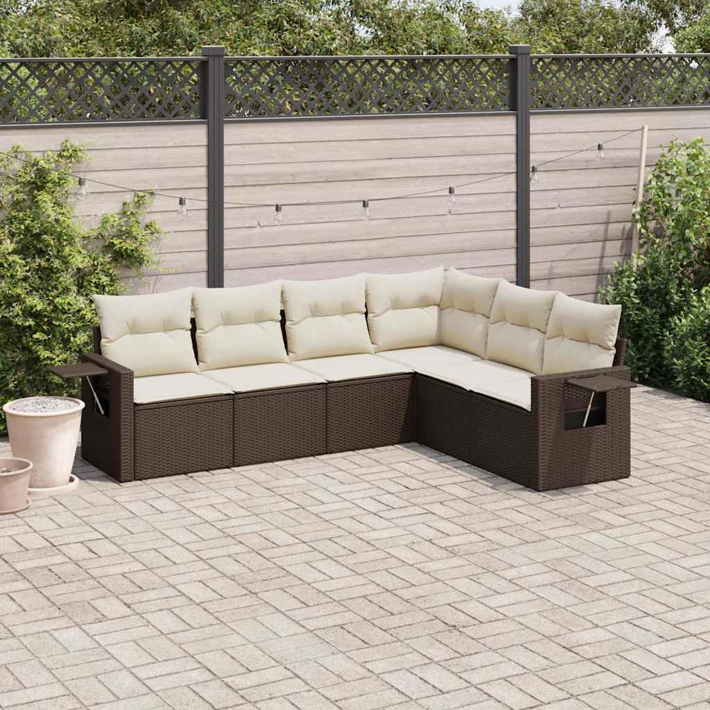 Loungegrupp Med Dynor 6 Delar Konstrotting