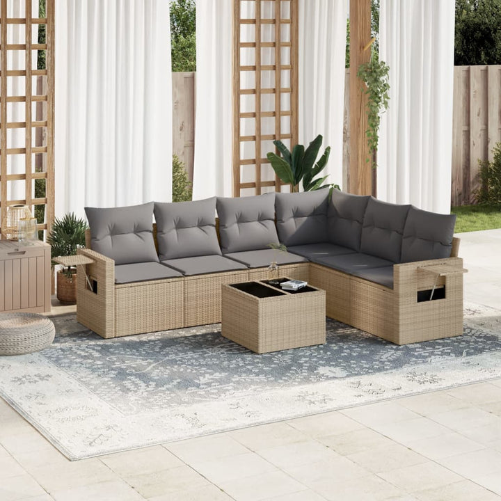 Loungegrupp Med Dynor 6 Delar Konstrotting