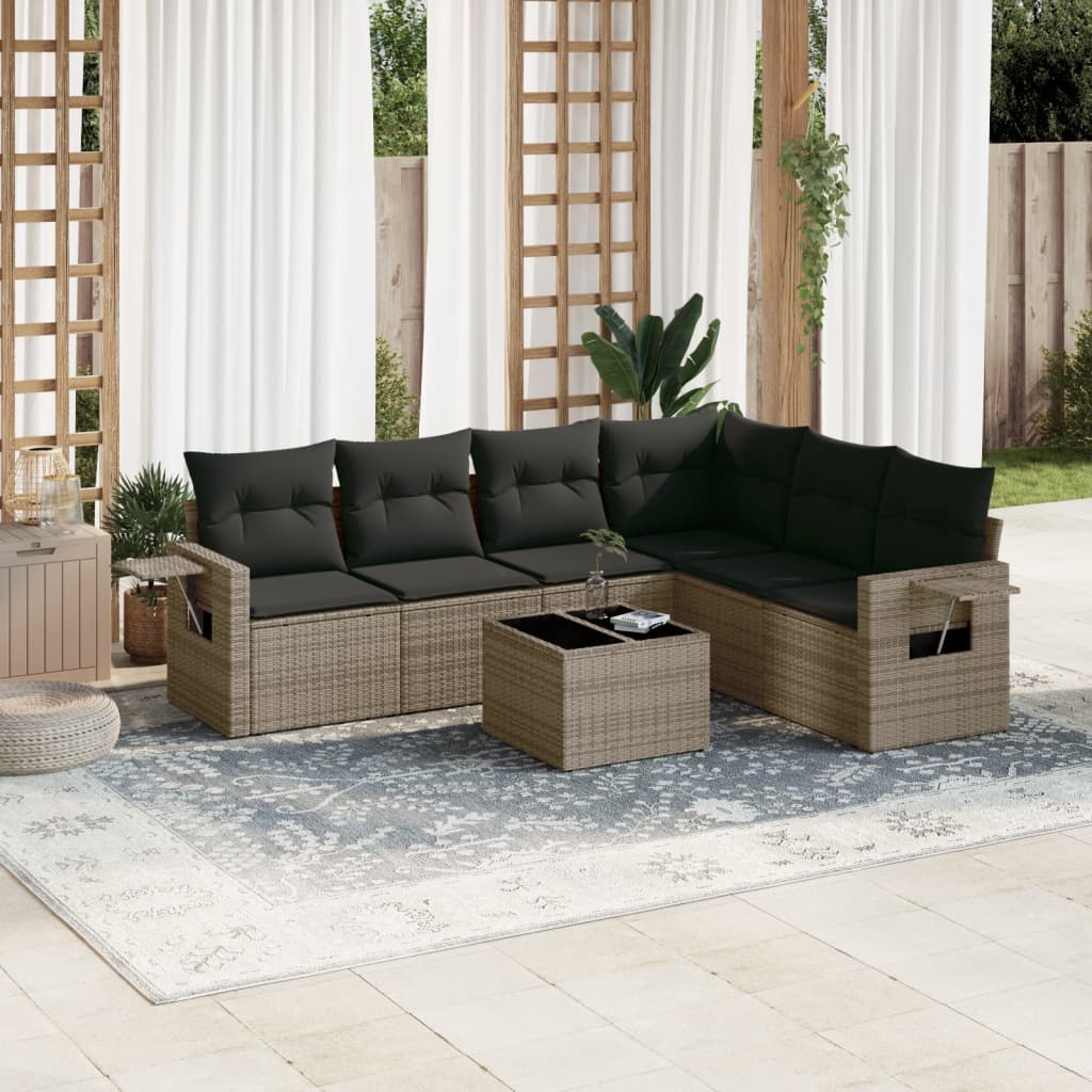 Loungegrupp Med Dynor 6 Delar Konstrotting