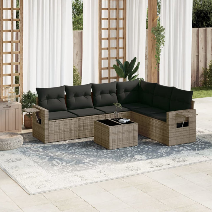 Loungegrupp Med Dynor 6 Delar Konstrotting