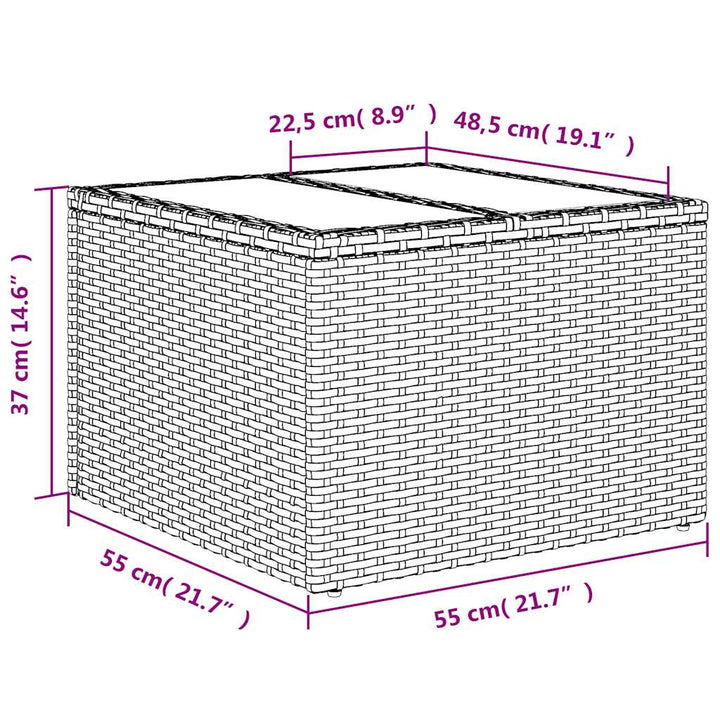 8 Delar Trädgårdssoffgrupp Med Dynor Grå Polyrotting