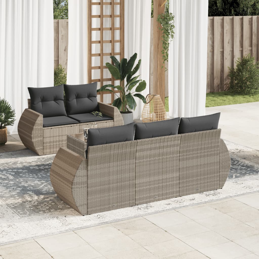 Loungegrupp Med Dynor 6 Delar Konstrotting