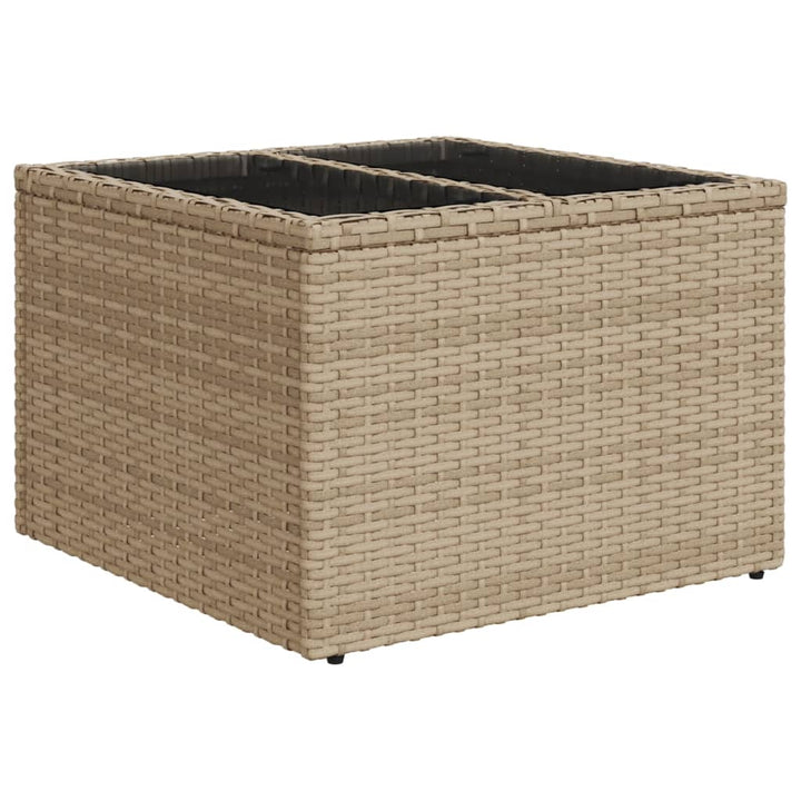 Matgrupp För Trädgården Med Dynor 7 Delar Beige Konstrotting