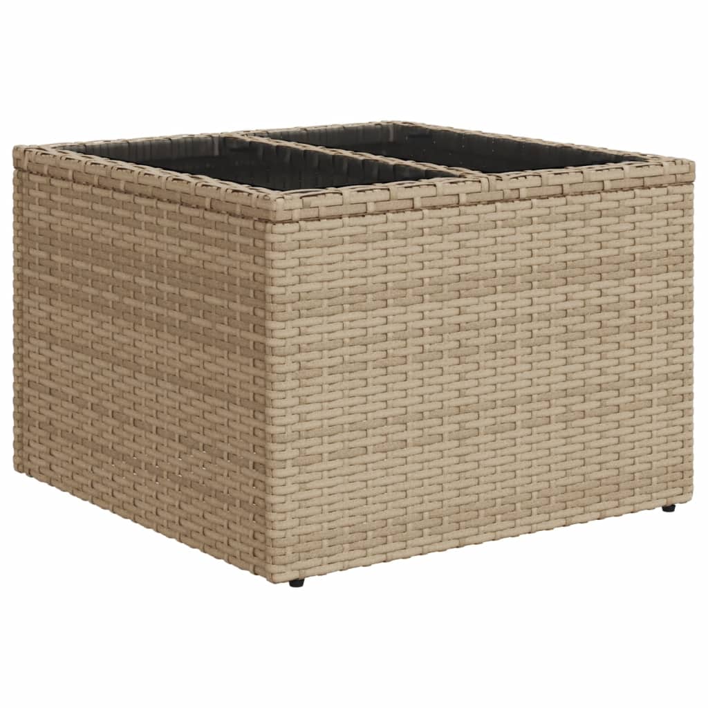 Soffgrupp För Trädgården Med Dynor 9 Delar Beige Konstrotting