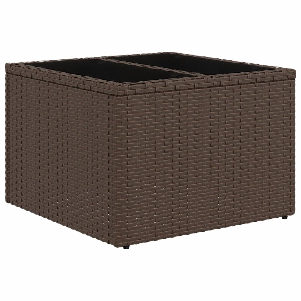 7 Delar Trädgårdssoffgrupp Med Dynor Polyrotting