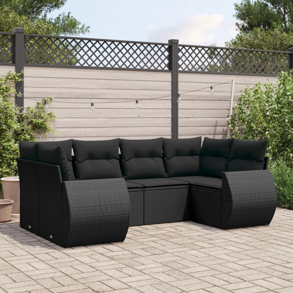 Loungegrupp Med Dynor 6 Delar Konstrotting