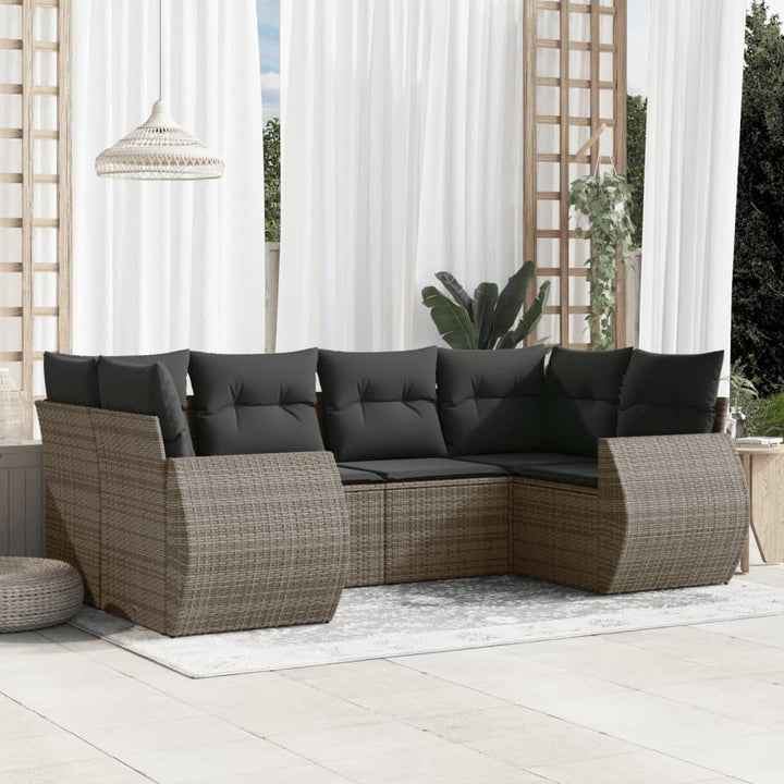 Loungegrupp Med Dynor 6 Delar Konstrotting