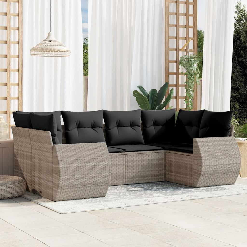 Loungegrupp Med Dynor 6 Delar Konstrotting