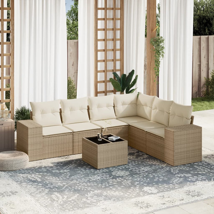 Loungegrupp Med Dynor 6 Delar Svart Konstrotting