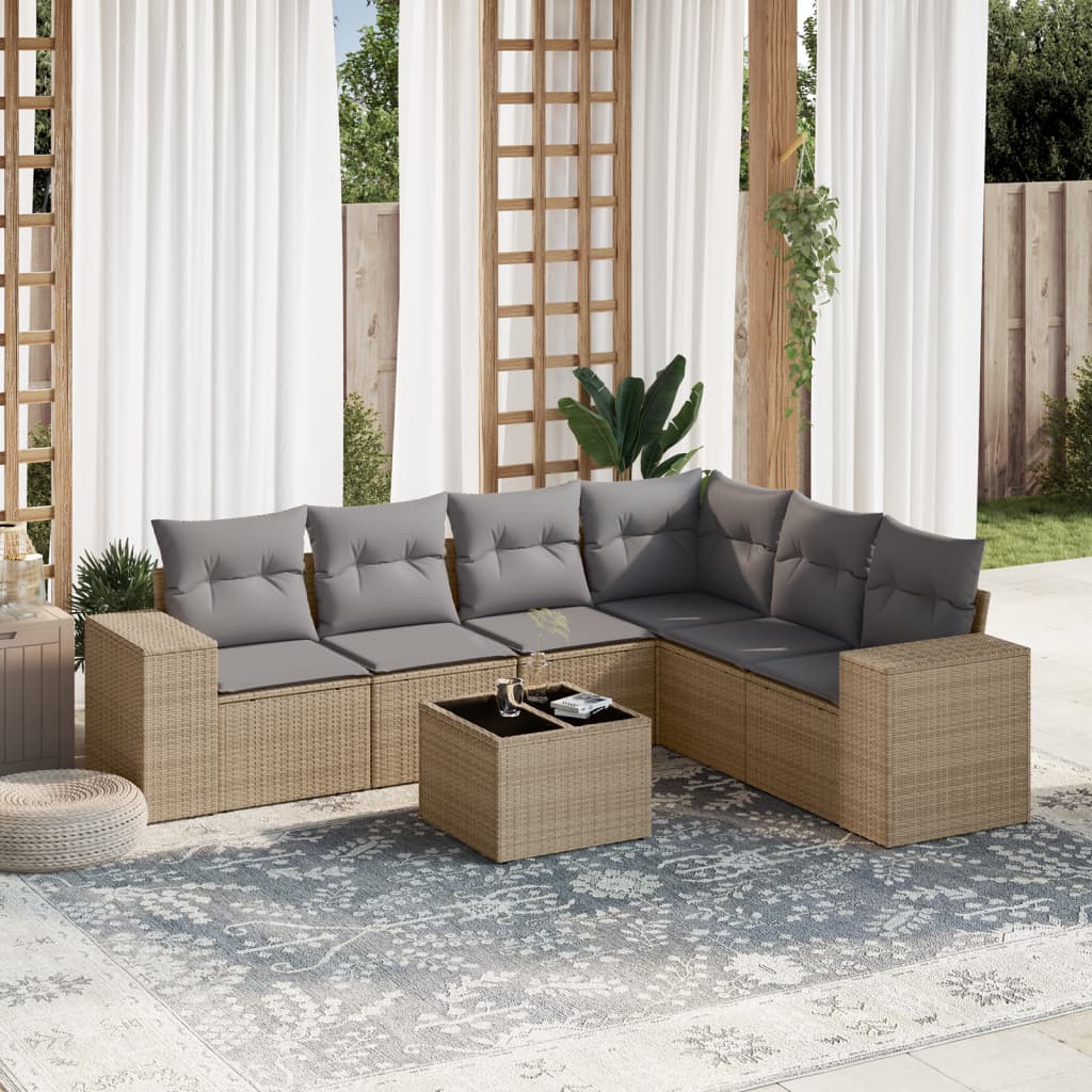 Loungegrupp Med Dynor 6 Delar Svart Konstrotting