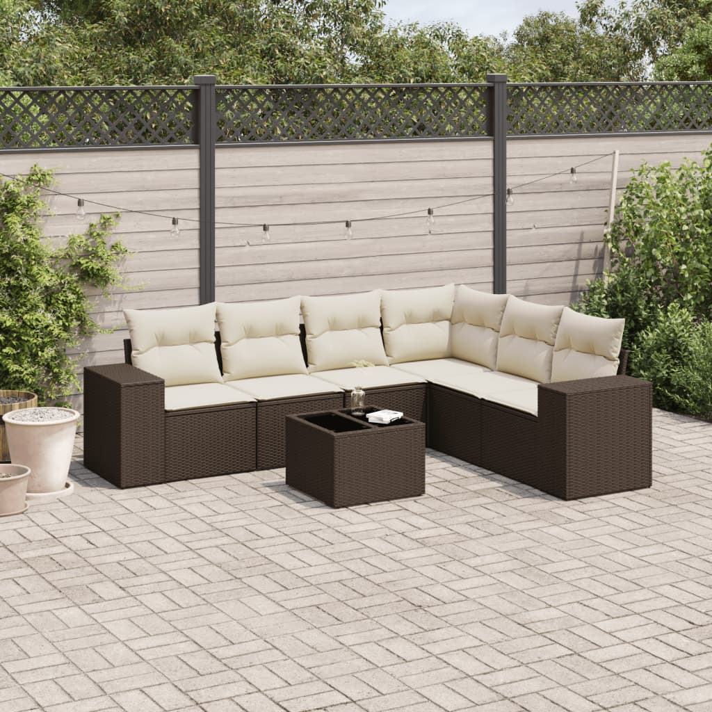 Loungegrupp Med Dynor 6 Delar Svart Konstrotting