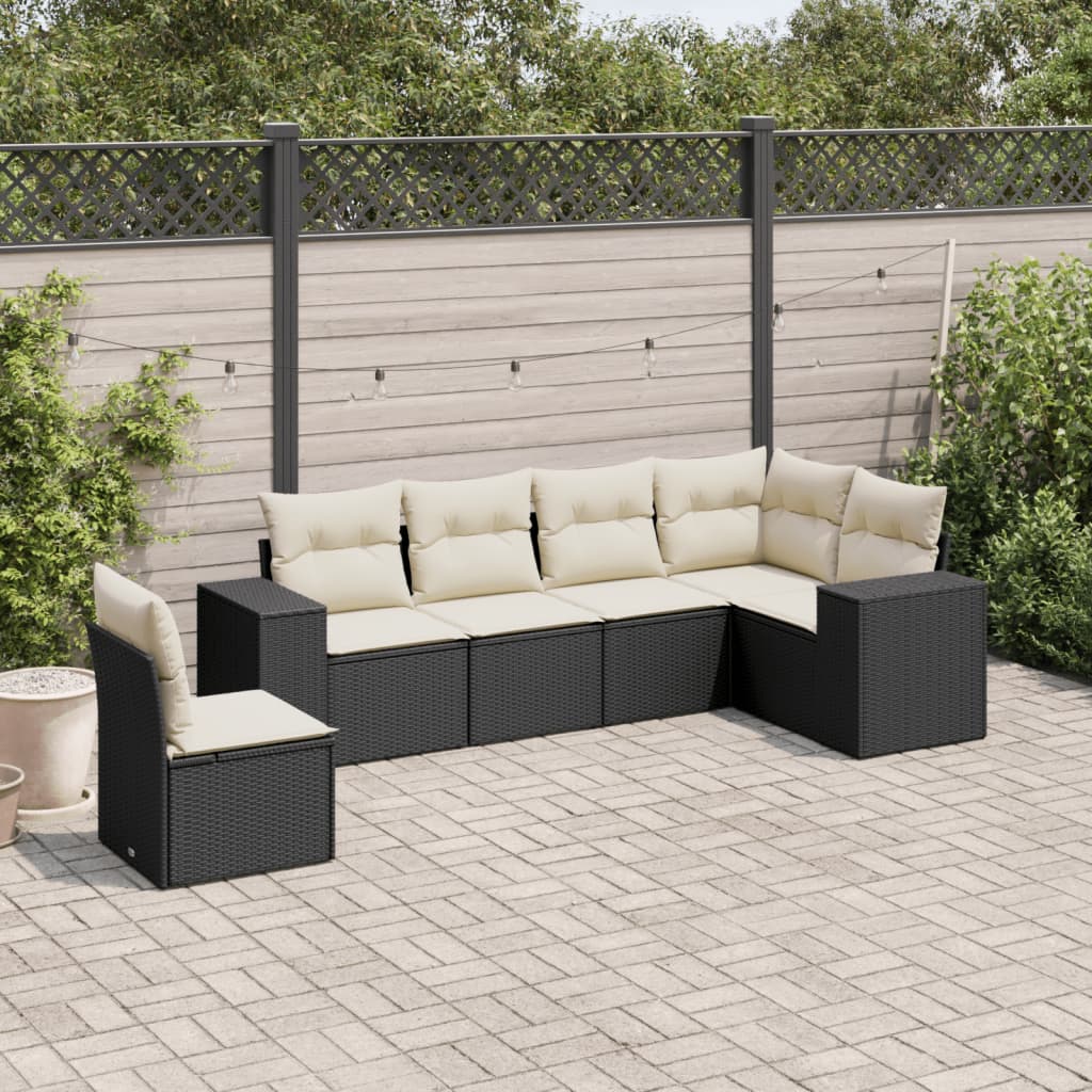 Loungegrupp Med Dynor 6 Delar Konstrotting