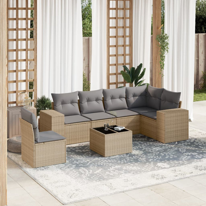 Loungegrupp Med Dynor 6 Delar Konstrotting