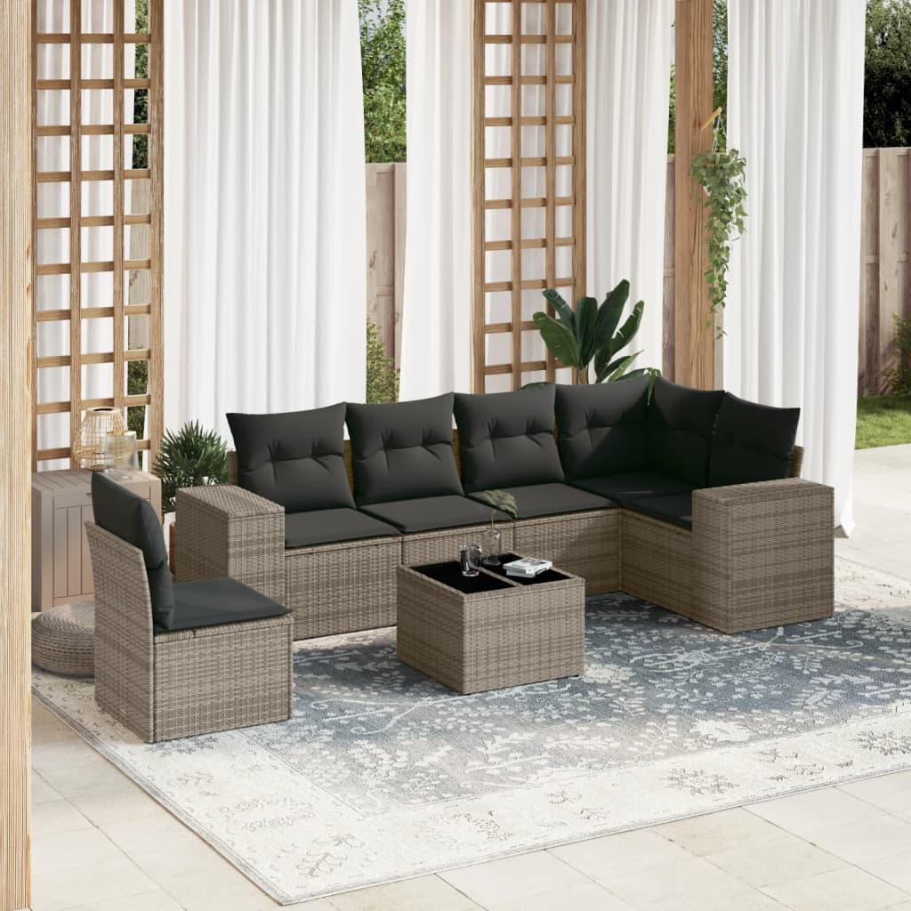 Loungegrupp Med Dynor 6 Delar Konstrotting