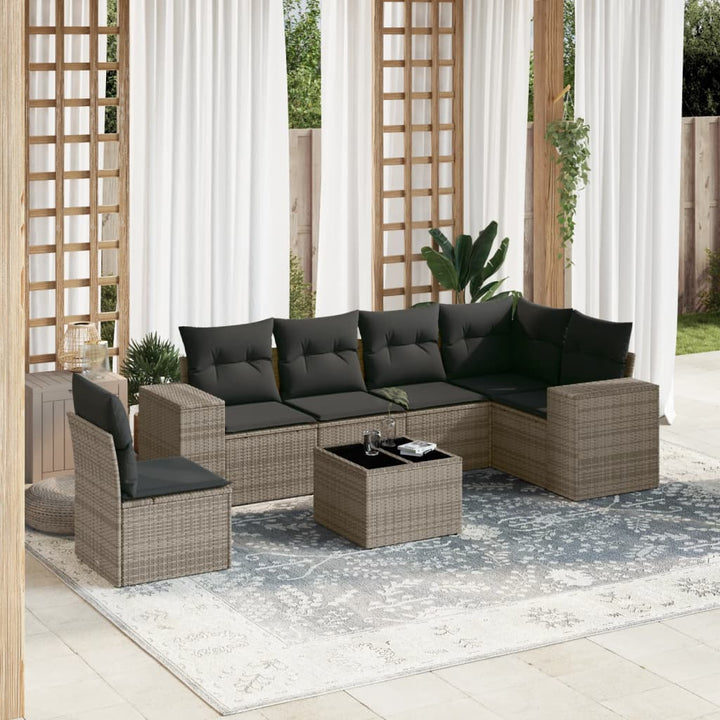 Loungegrupp Med Dynor 6 Delar Konstrotting