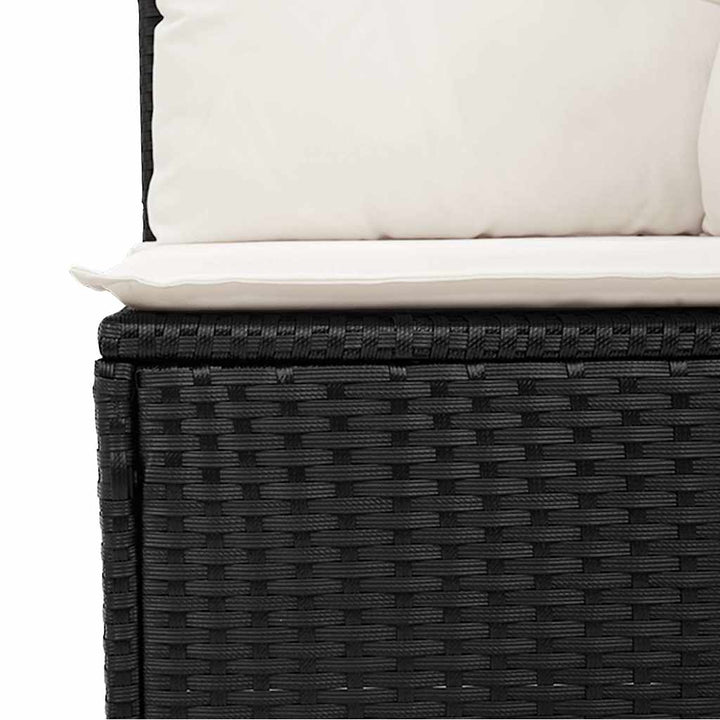 Loungegrupp 10 Delar Med Svarta Dynor Konstrotting