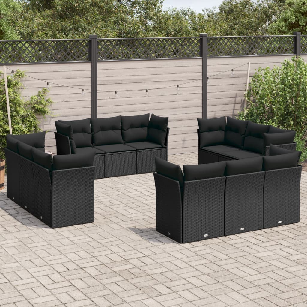 Loungegrupp Med Dynor 12 Delar Konstrotting