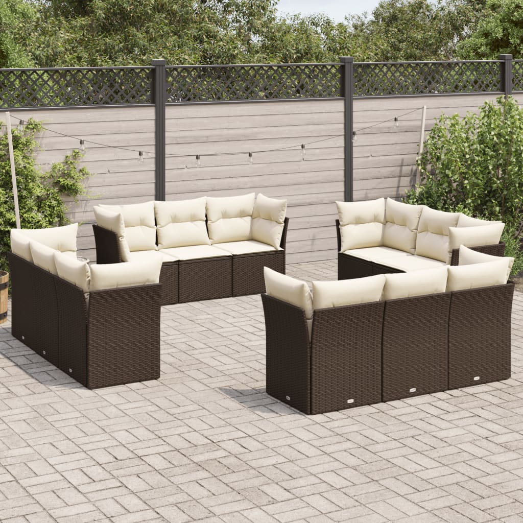 Loungegrupp Med Dynor 12 Delar Konstrotting