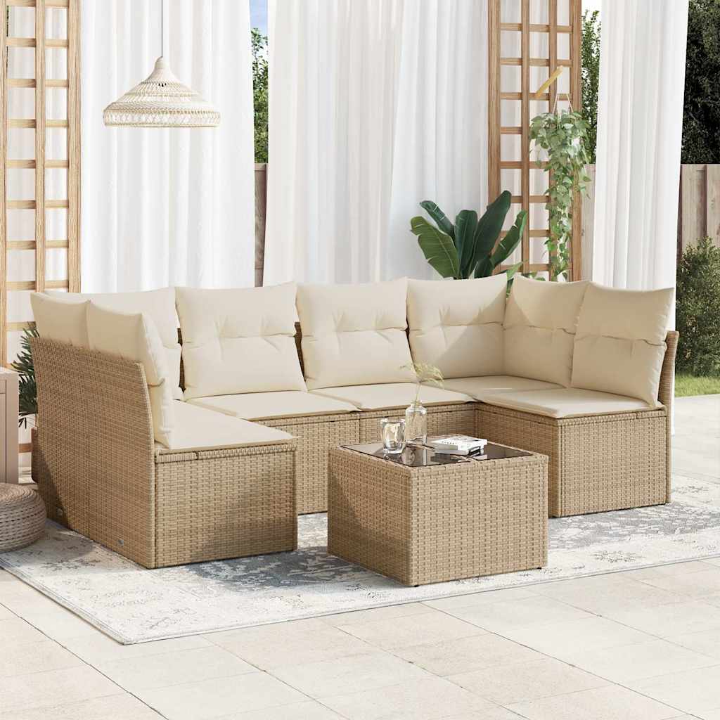 Loungegrupp Med Dynor 6 Delar Svart Konstrotting