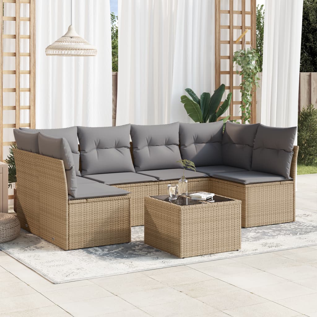 Loungegrupp Med Dynor 6 Delar Svart Konstrotting