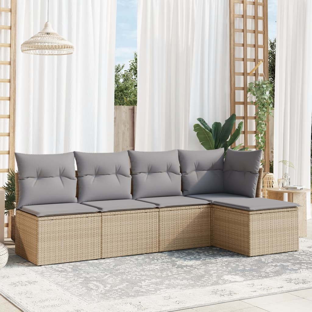 Loungegrupp Med Dynor 6 Delar Svart Konstrotting