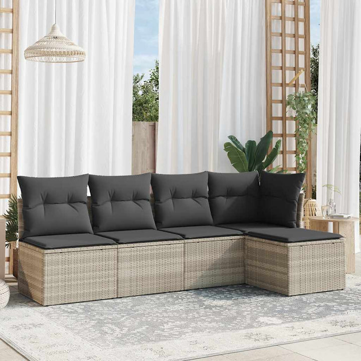Loungegrupp Med Dynor 6 Delar Svart Konstrotting