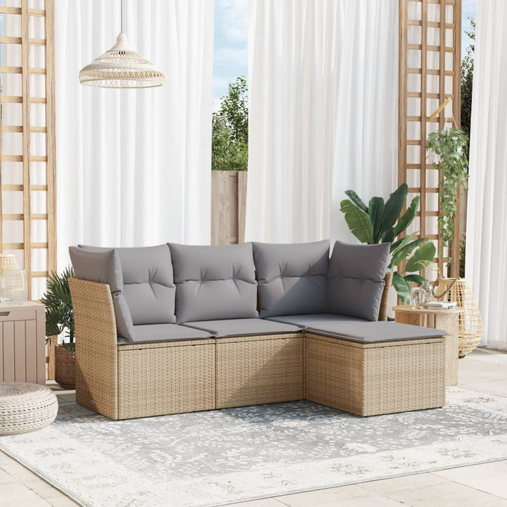 Loungegrupp För Trädgården Med Dynor 5 Delar Konstrotting