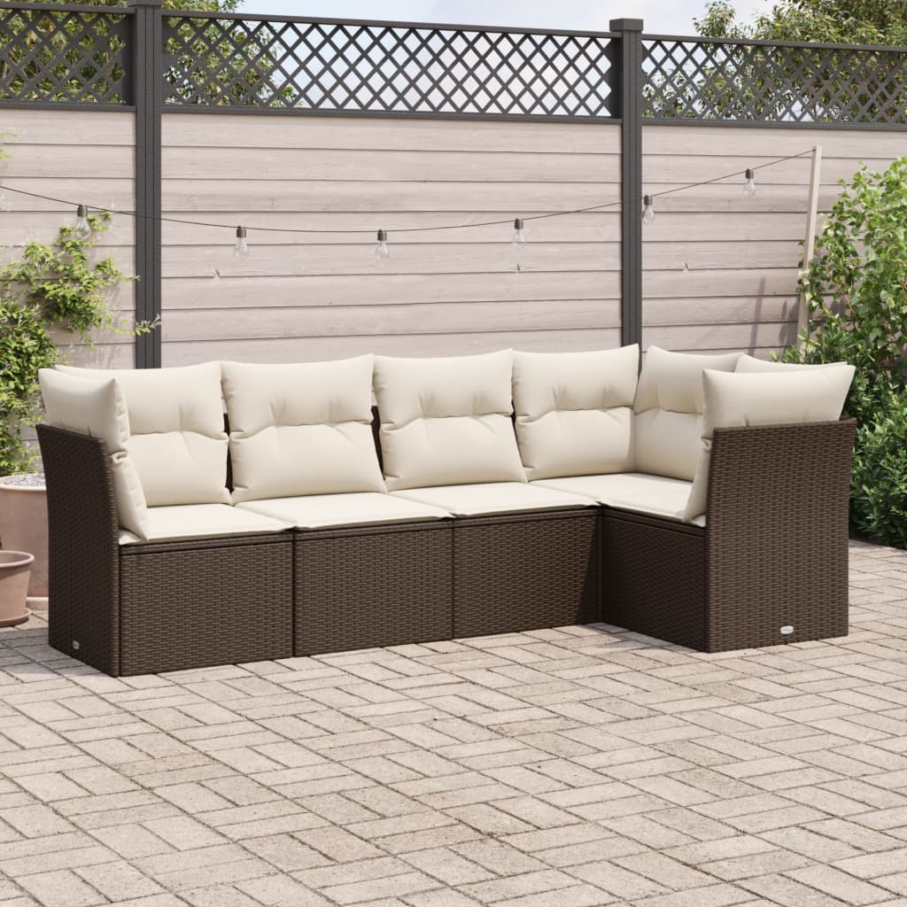 Loungegrupp Med Dynor 6 Delar Konstrotting