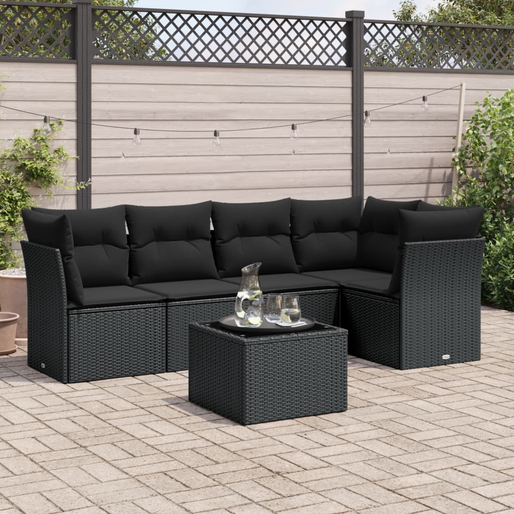 Loungegrupp Med Dynor 6 Delar Konstrotting