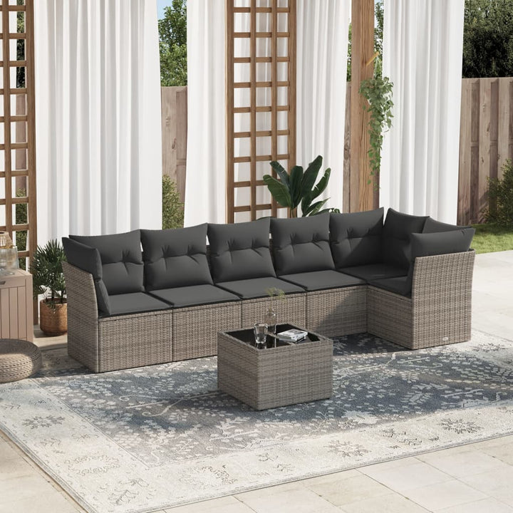 Loungegrupp Med Dynor 6 Delar Konstrotting