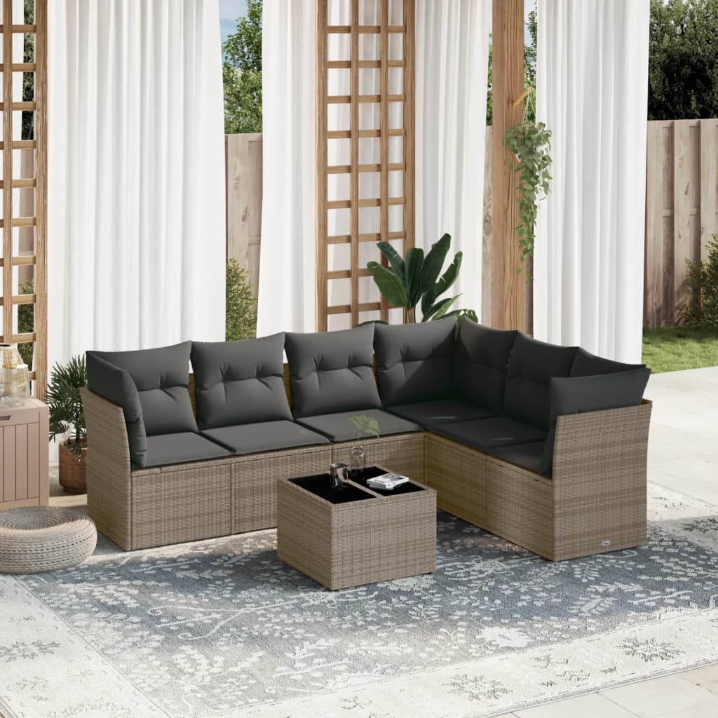 Loungegrupp Med Dynor 6 Delar Svart Konstrotting