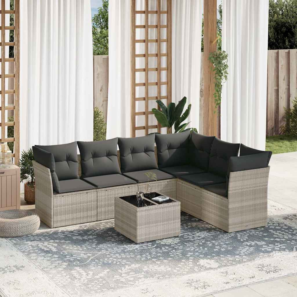 Loungegrupp Med Dynor 6 Delar Svart Konstrotting