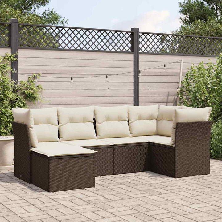 Loungegrupp Med Dynor 6 Delar Konstrotting
