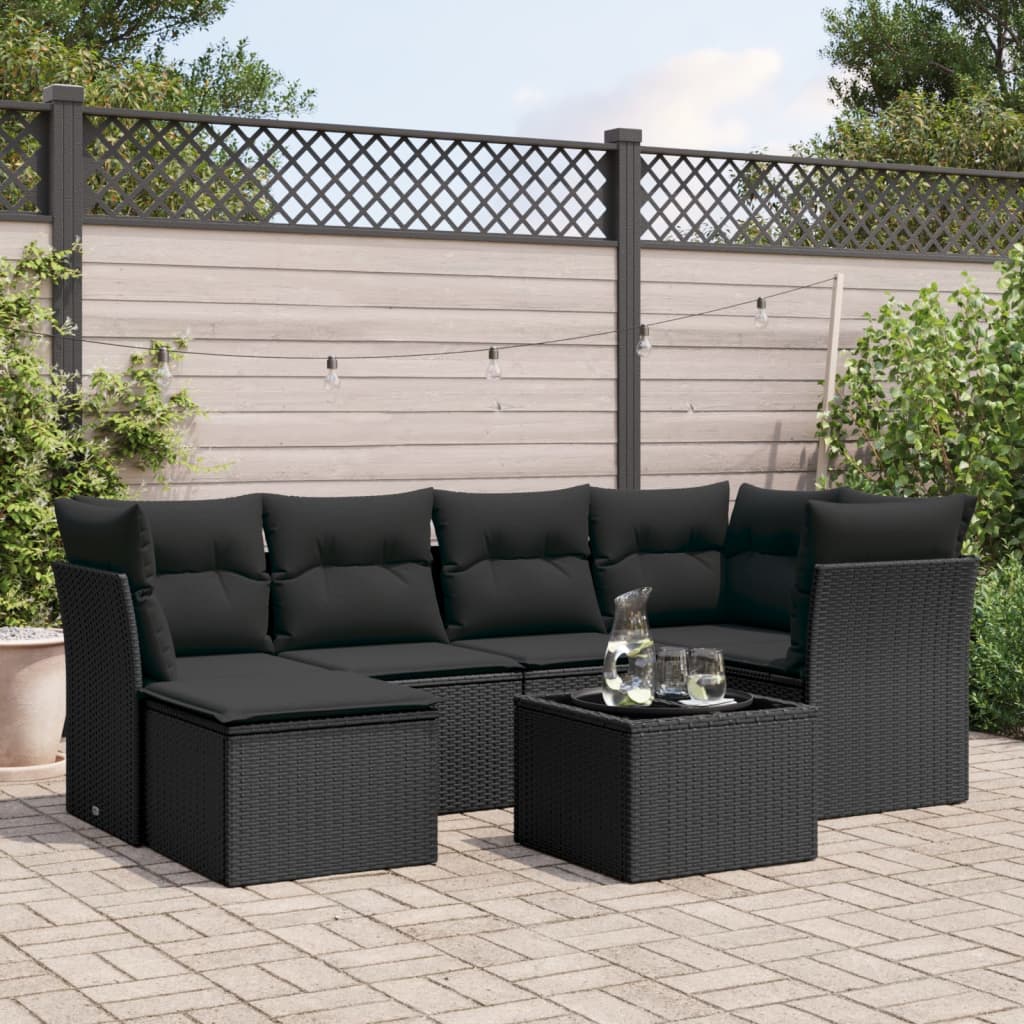 Loungegrupp Med Dynor 6 Delar Konstrotting