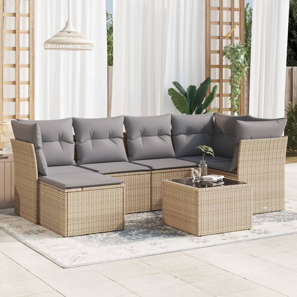 Loungegrupp Med Dynor 6 Delar Konstrotting
