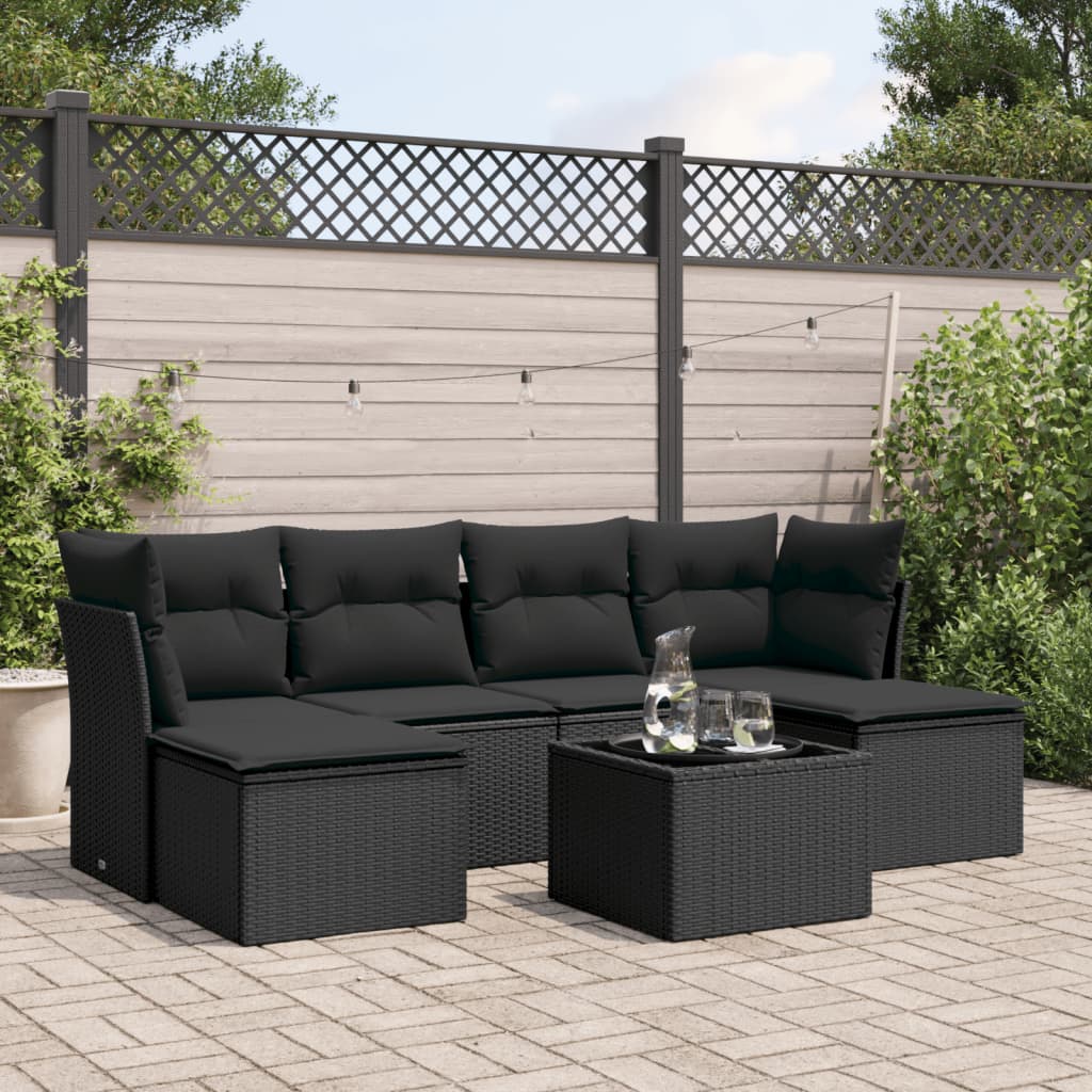 Soffgrupp För Trädgården Med Dynor 7 Delar Konstrotting