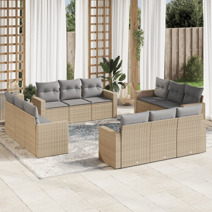Loungegrupp Med Dynor 12 Delar Konstrotting