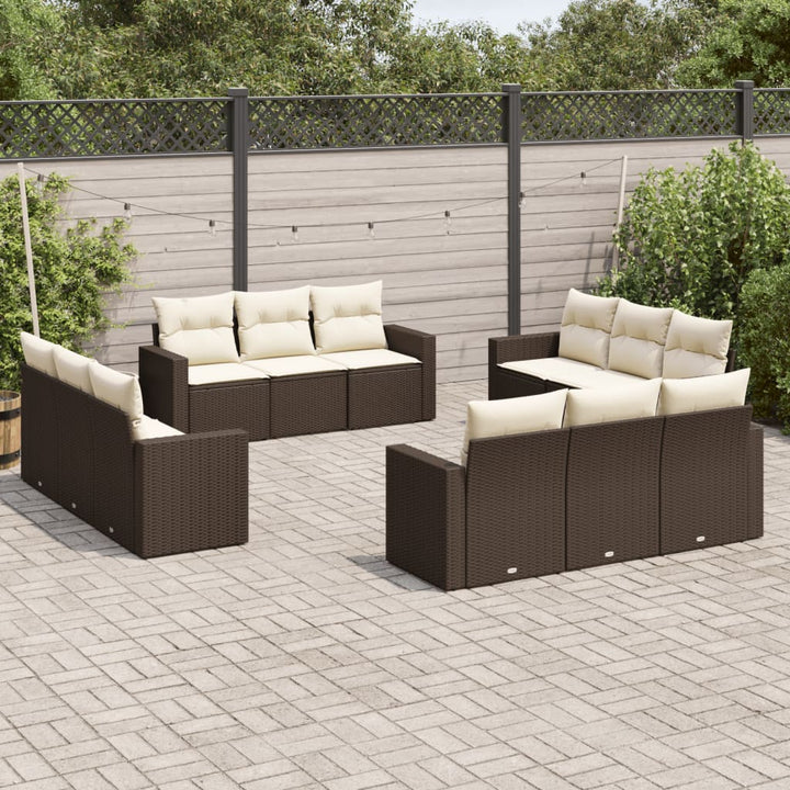 Loungegrupp Med Dynor 12 Delar Konstrotting