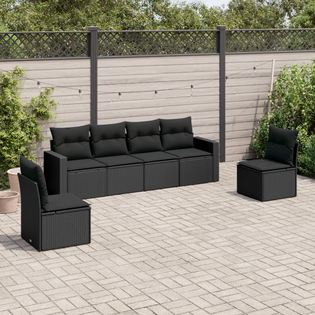 Loungegrupp Med Dynor 6 Delar Konstrotting
