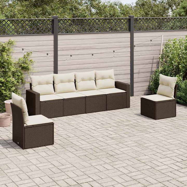 Loungegrupp Med Dynor 6 Delar Konstrotting