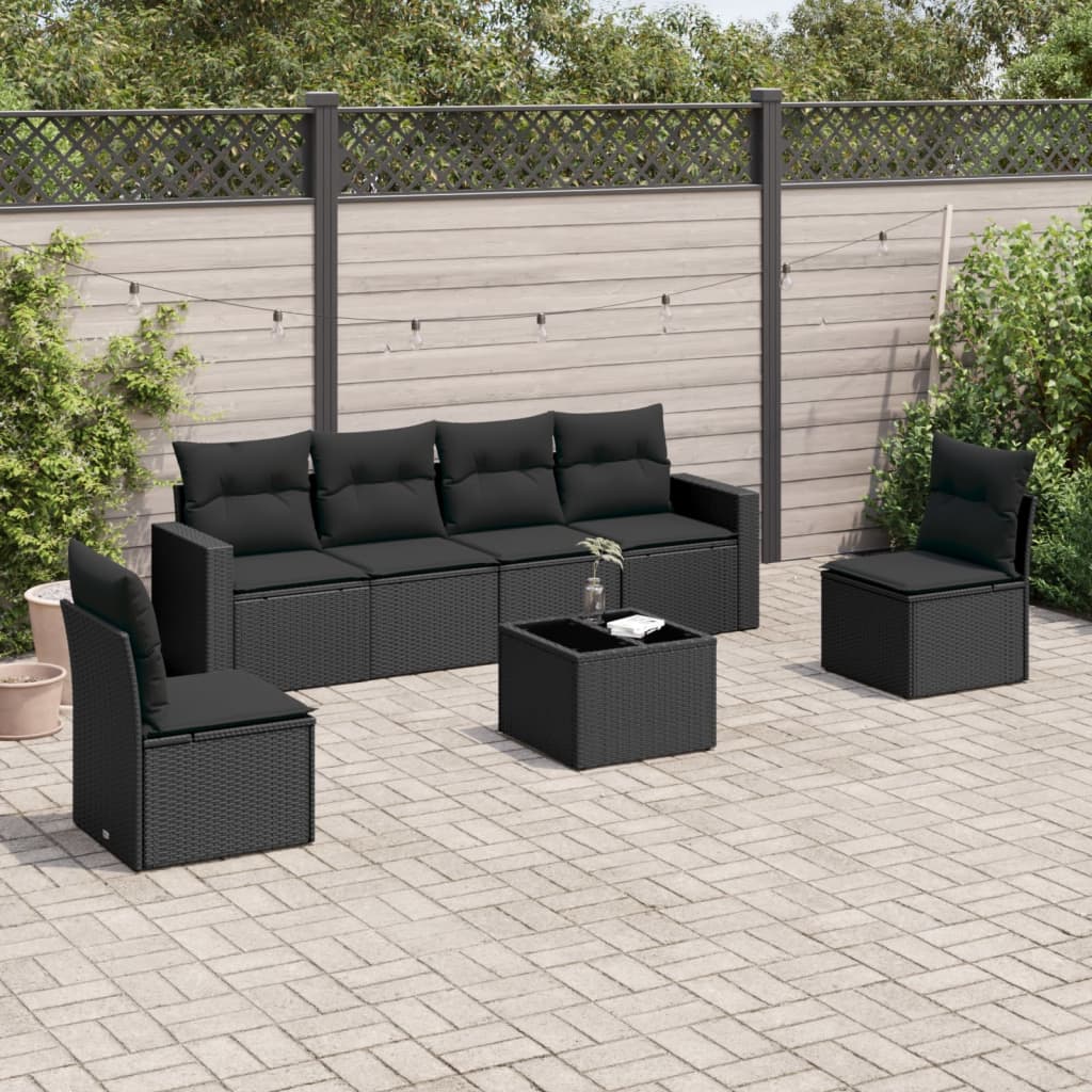 Loungegrupp Med Dynor 6 Delar Konstrotting